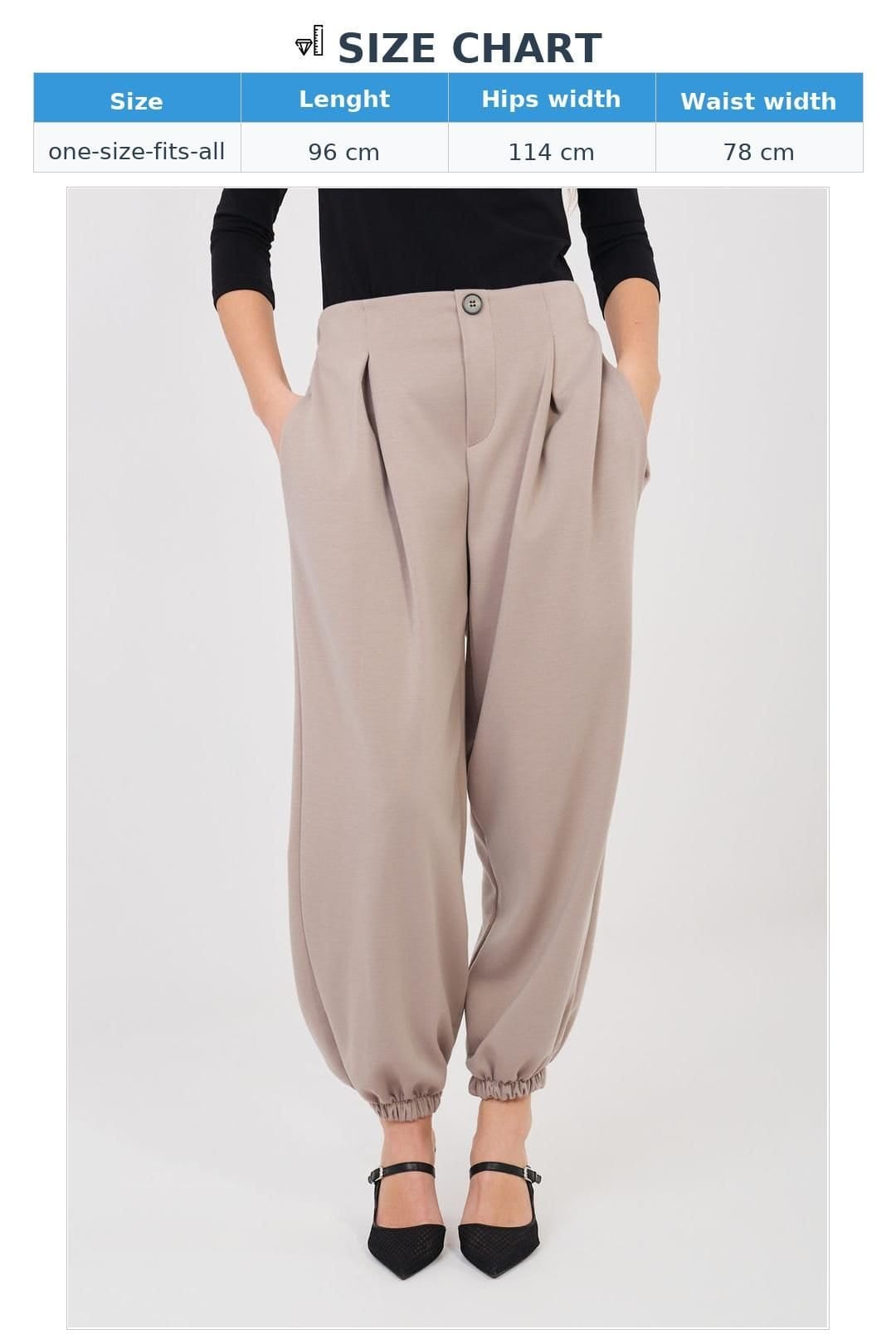 Love Lace Love Lace Women's Casual Viscose Jogger Sweatpants with Pleats in Beige - 4