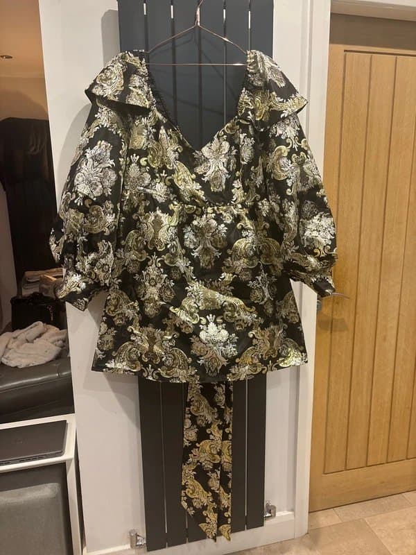 ASOS ASOS Luxe black and gold party dress