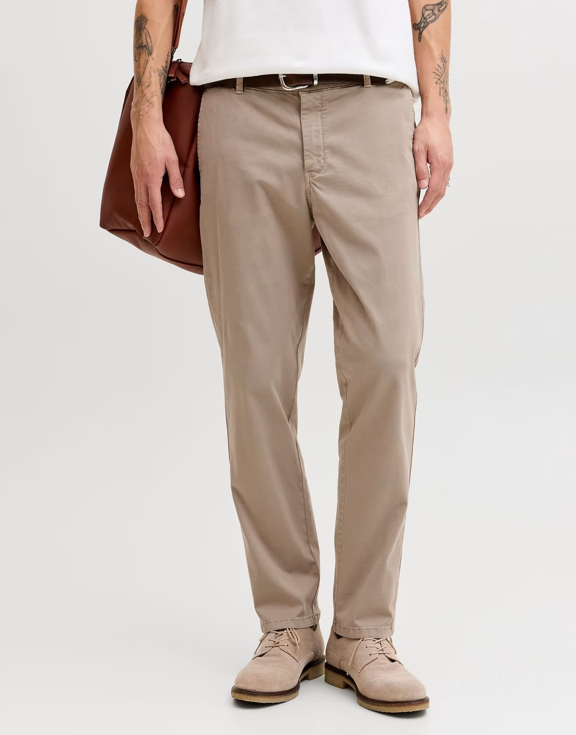 ASOS Jack & Jones Chino trousers in lemon pepper