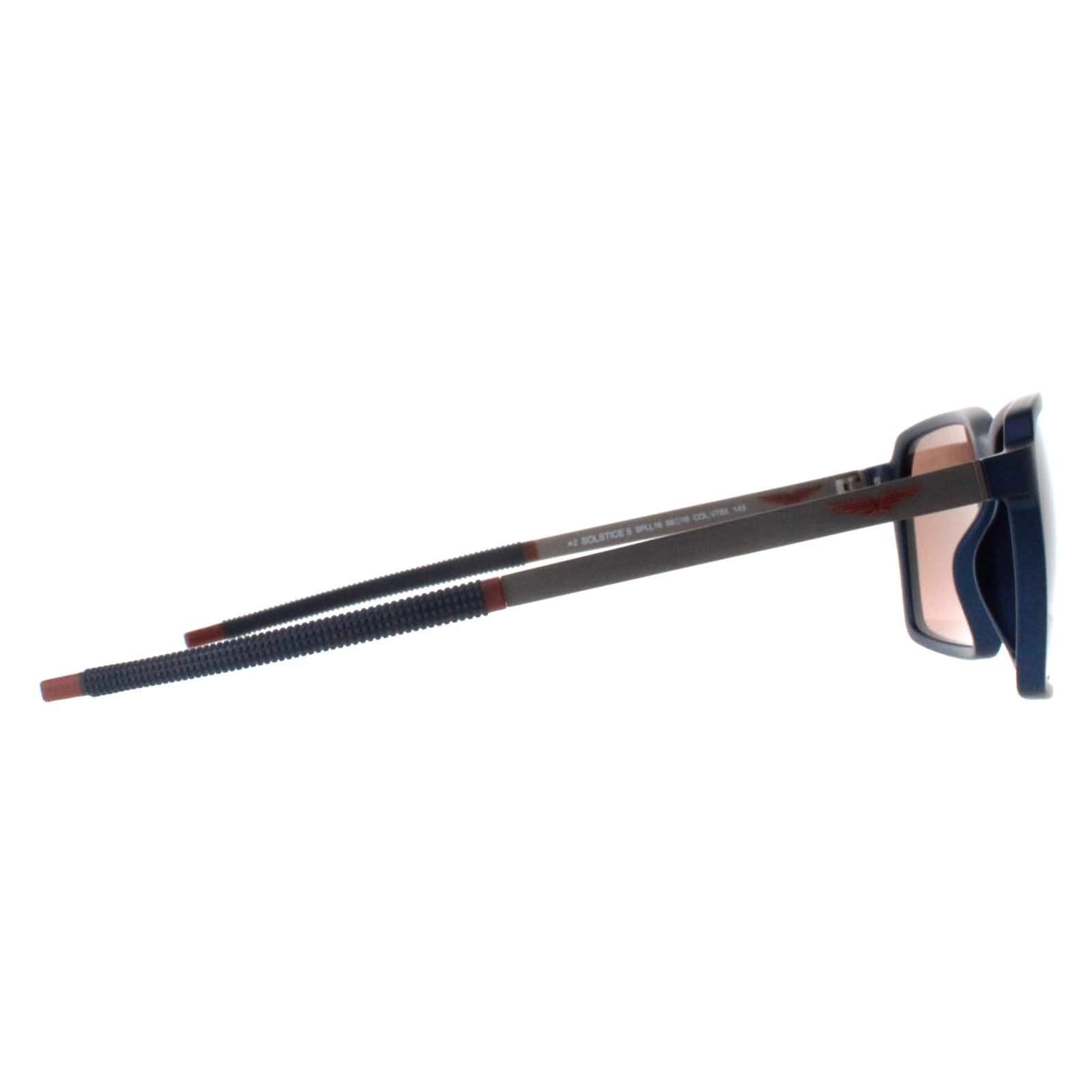 Police Police Men's Square Semi Matte Ruthenium Blue Brown Mirror Bronze SPLL16 Solstice 5 - 4