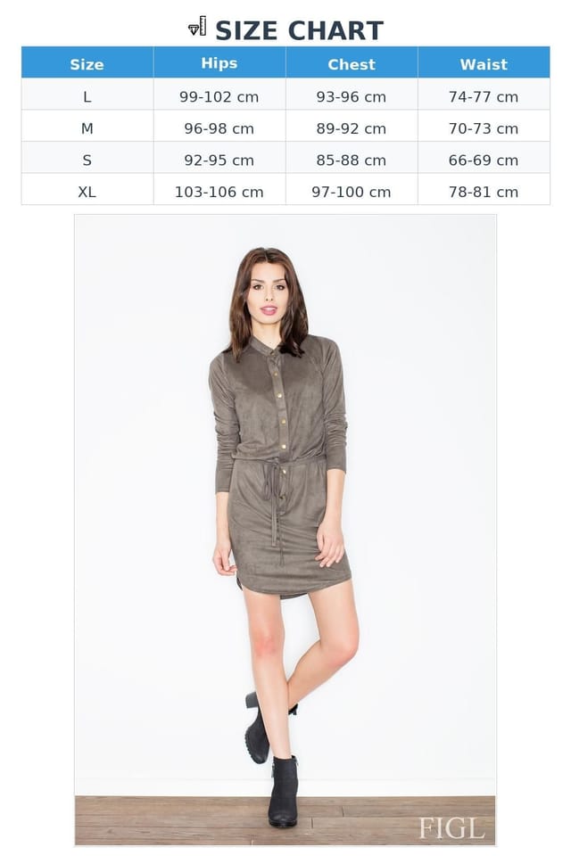 Love Lace Love Lace Women's Suede Feel Stand Collar Button Waist Tie Dress in Green - 2