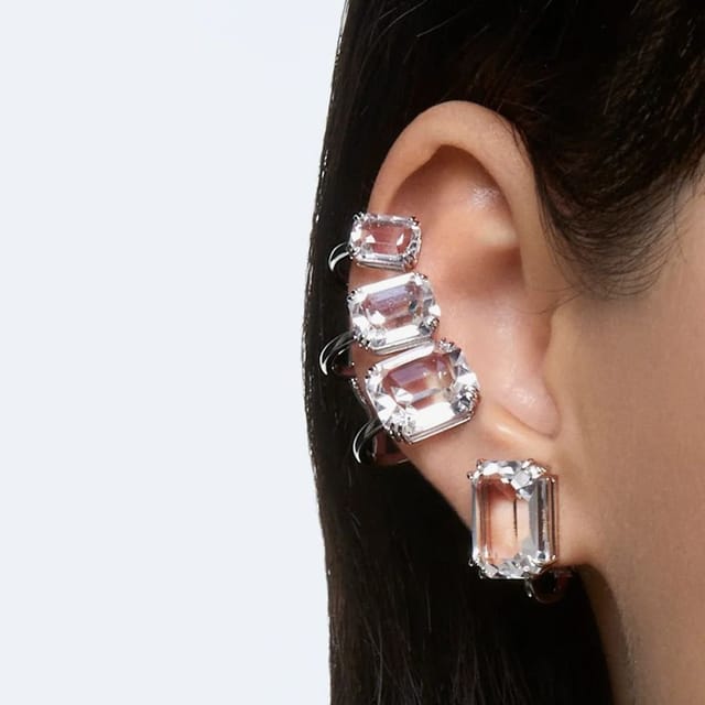 Swarovski Swarovski Women's Mesmera Crystal Clip-On Stud Earring 5600860 in Silver - 2