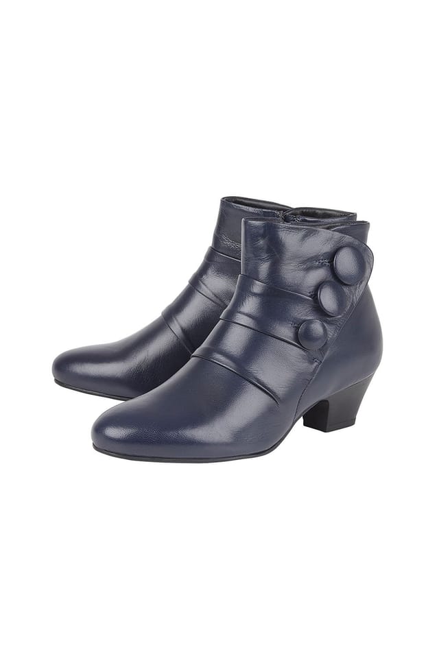 Lotus Lotus Women's 'Prancer' Leather Ankle Boots in Navy - 2