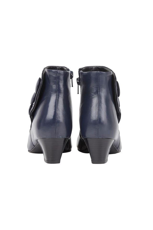 Lotus Lotus Women's 'Prancer' Leather Ankle Boots in Navy - 3