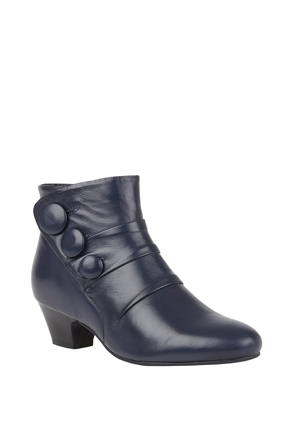Lotus Lotus Women's 'Prancer' Leather Ankle Boots in Navy - 4