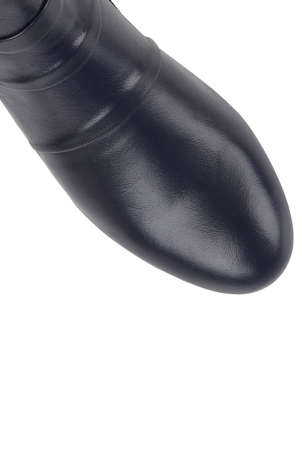 Lotus Lotus Women's 'Prancer' Leather Ankle Boots in Navy - 4