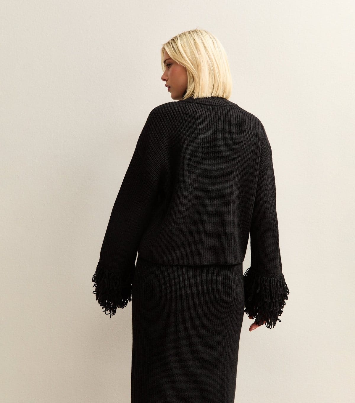 New Look Women's Black Looped Fringe High Neck Jumper New Look - 4