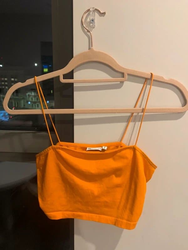 ASOS orange bandeau strappy top