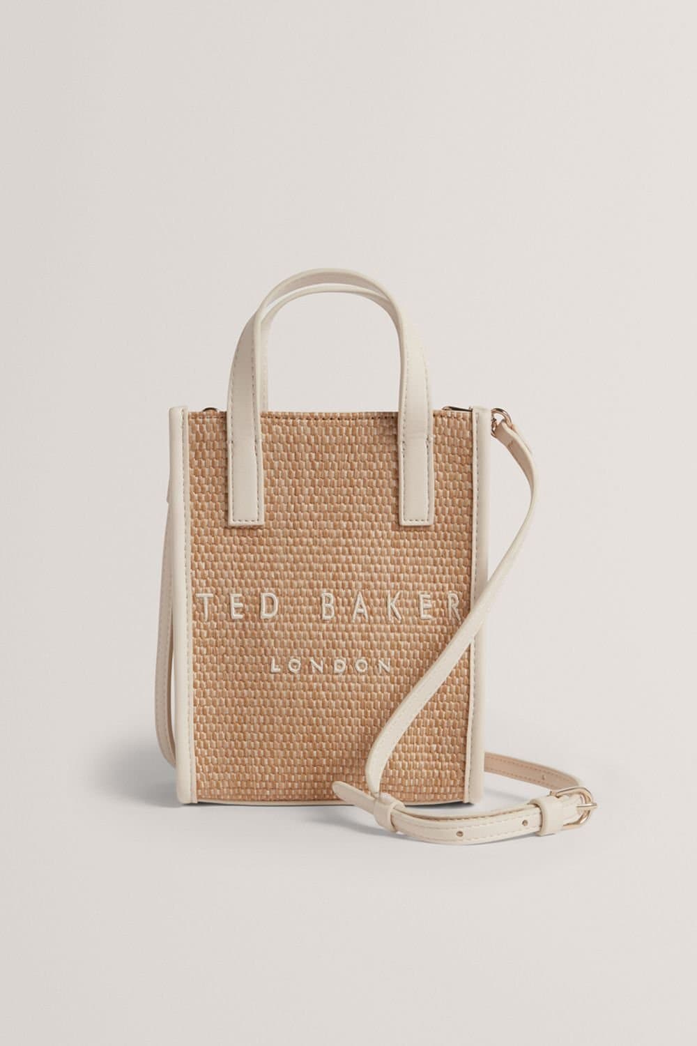 Ted Baker Ted Baker Women's Faux Raffia Mini Icon Bag Ivory