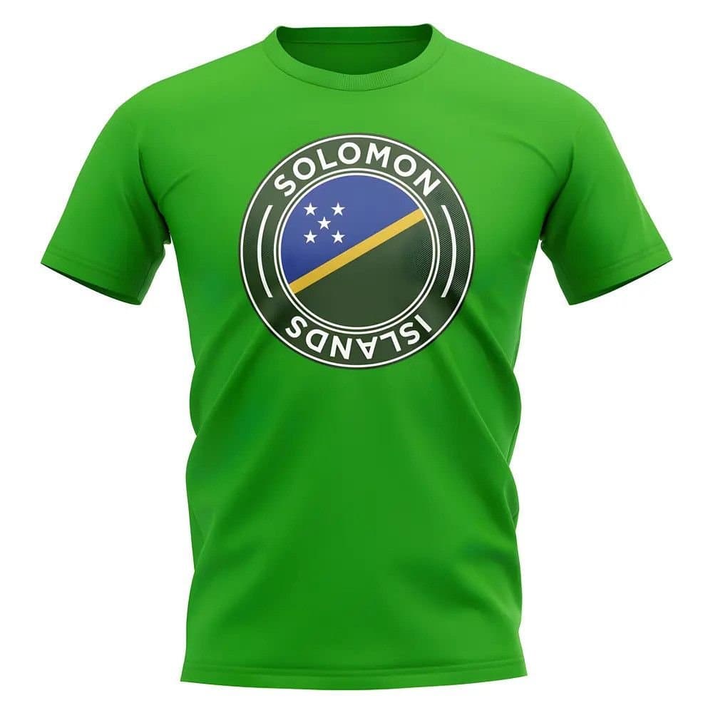 Solomon Islands Solomon Islands Men's Personalised Football Badge T-Shirt in Green
