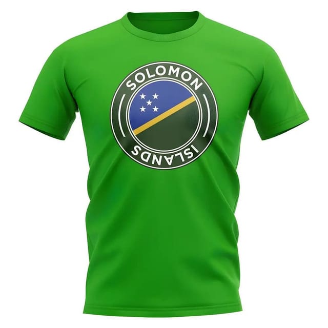 Solomon Islands Solomon Islands Men's Personalised Football Badge T-Shirt in Green - 2
