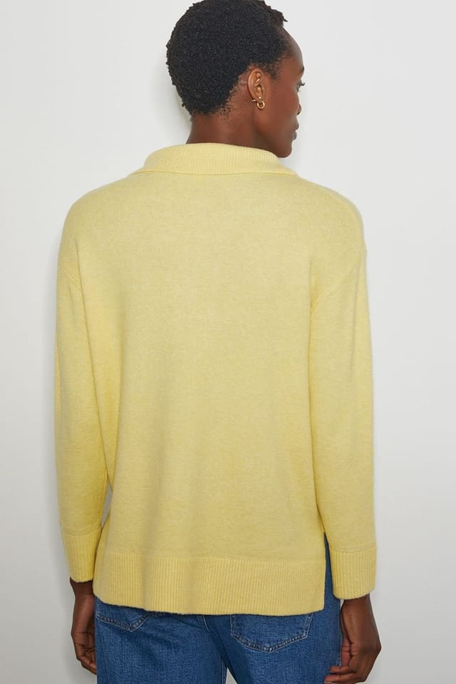 Monsoon Monsoon Women's Carla Collar Jumper Yellow - 3