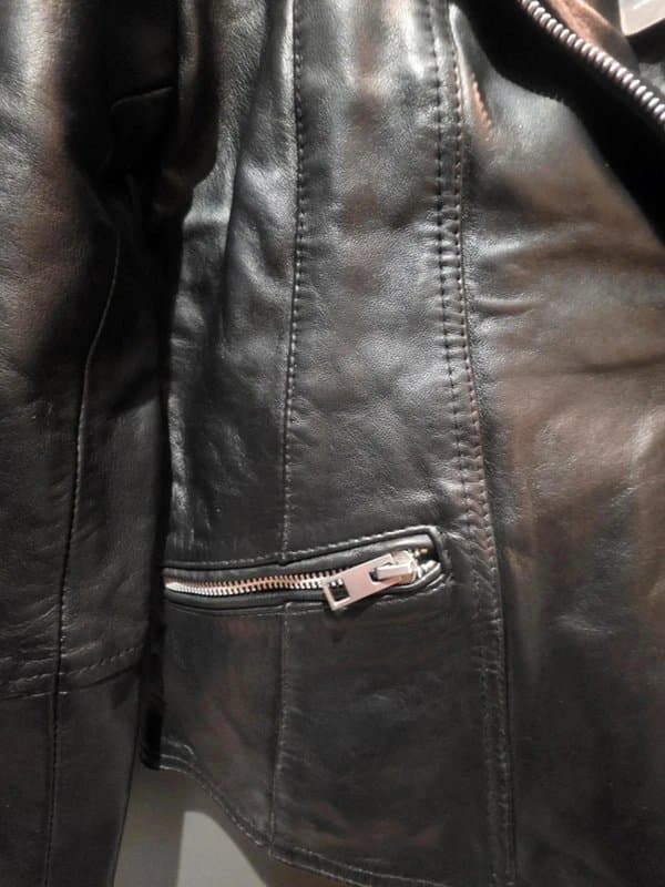 ASOS Ladies Black Biker Jacket Real Leather by Barneys size 8 RRP £170 ASOS Spring Summer Jacket Coat