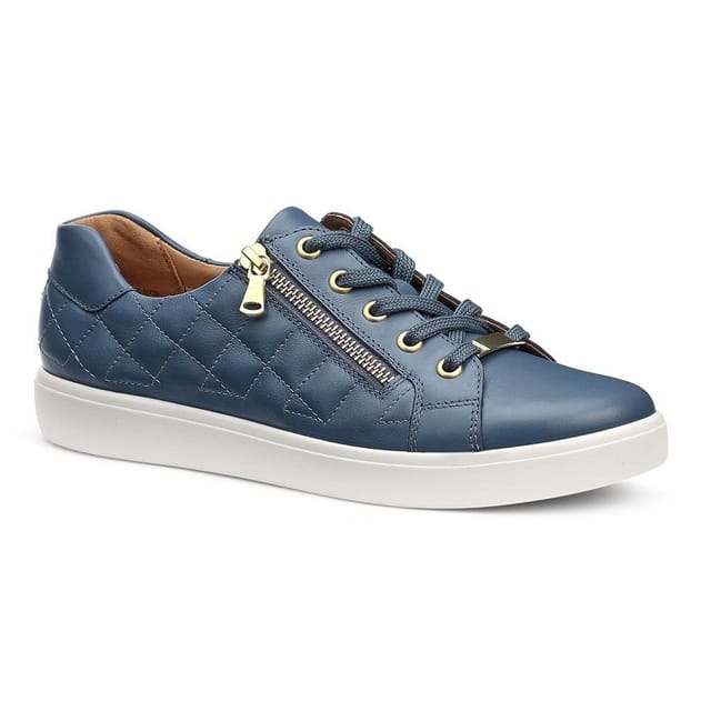 Hotter Hotter Women's Extra Wide 'Wonder' Quilted Trainers in Mid Blue - 2