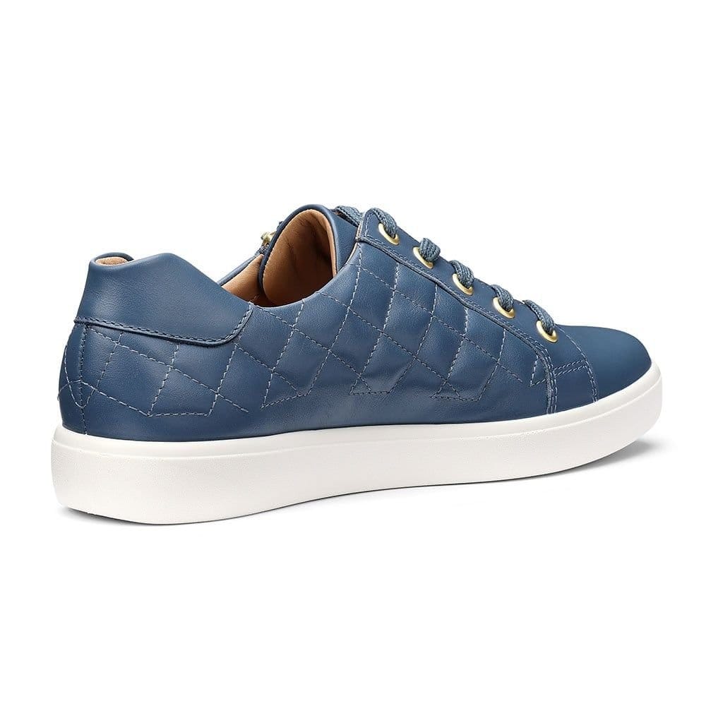 Hotter Hotter Women's Extra Wide 'Wonder' Quilted Trainers in Mid Blue - 4
