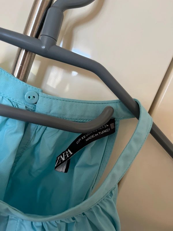 Zara zara blue tie up top - 1