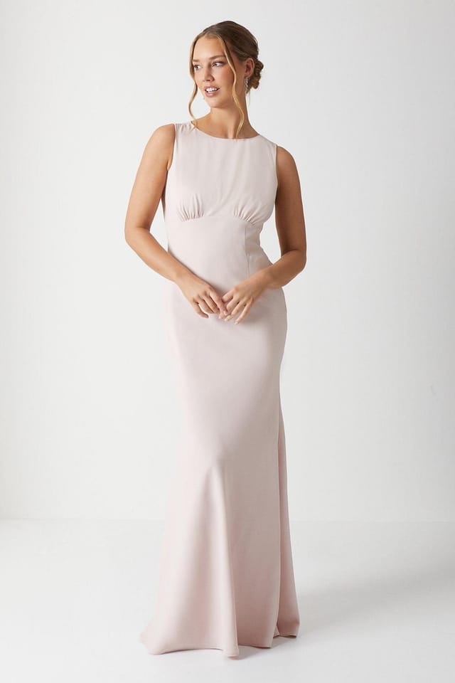 Coast Coast Women's Honoured Sleeveless Cowl Back Maxi Bridesmaid Dress in Blush - 3