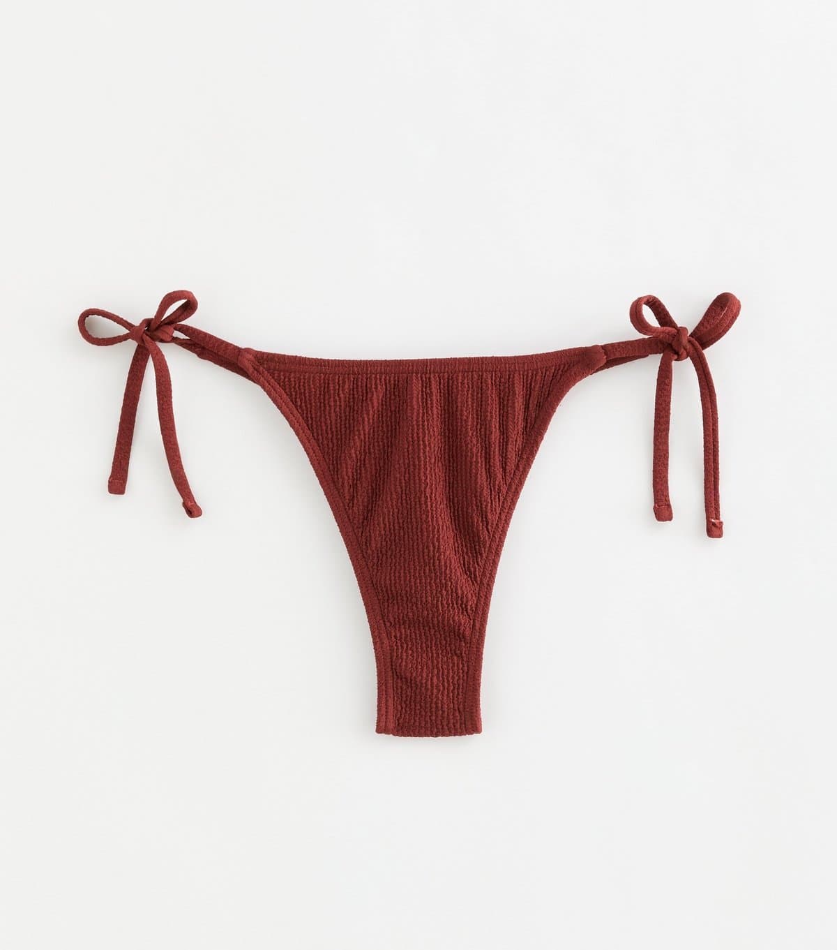 New Look Women's Rust Crinkle Tanga Tie Side Tanga Bikini Bottom New Look