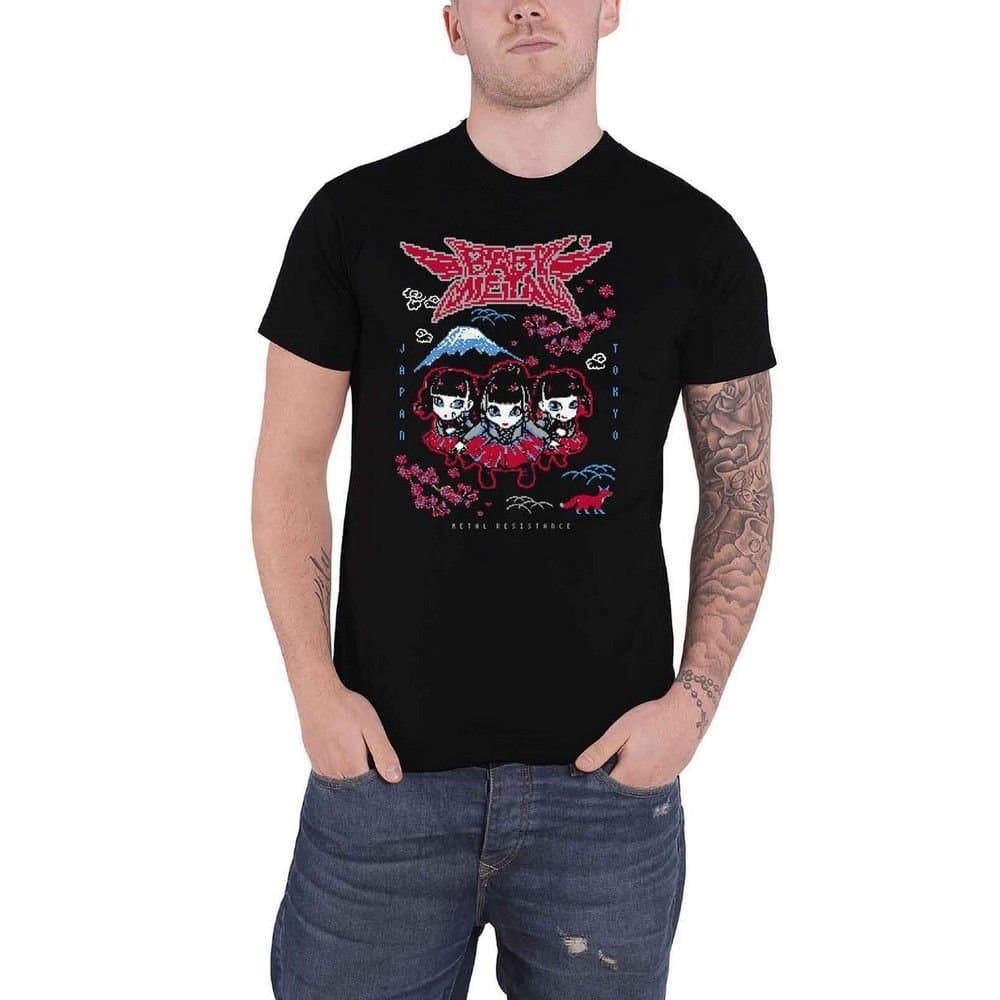 Babymetal Babymetal Men's Pixel Tokyo T-Shirt in Black