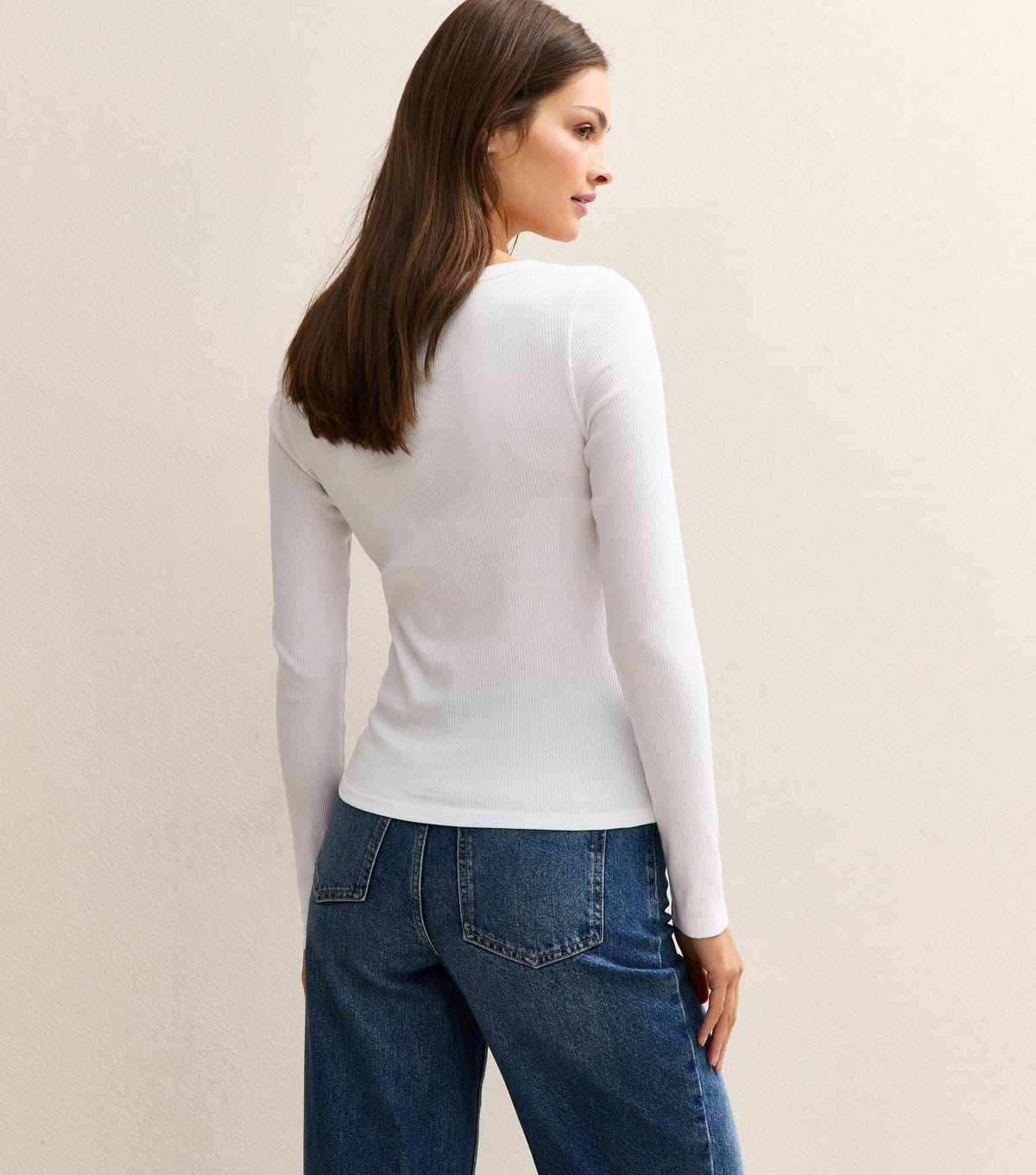 New Look Women's Tall White Scoop Neck Long Sleeve Top New Look - 4