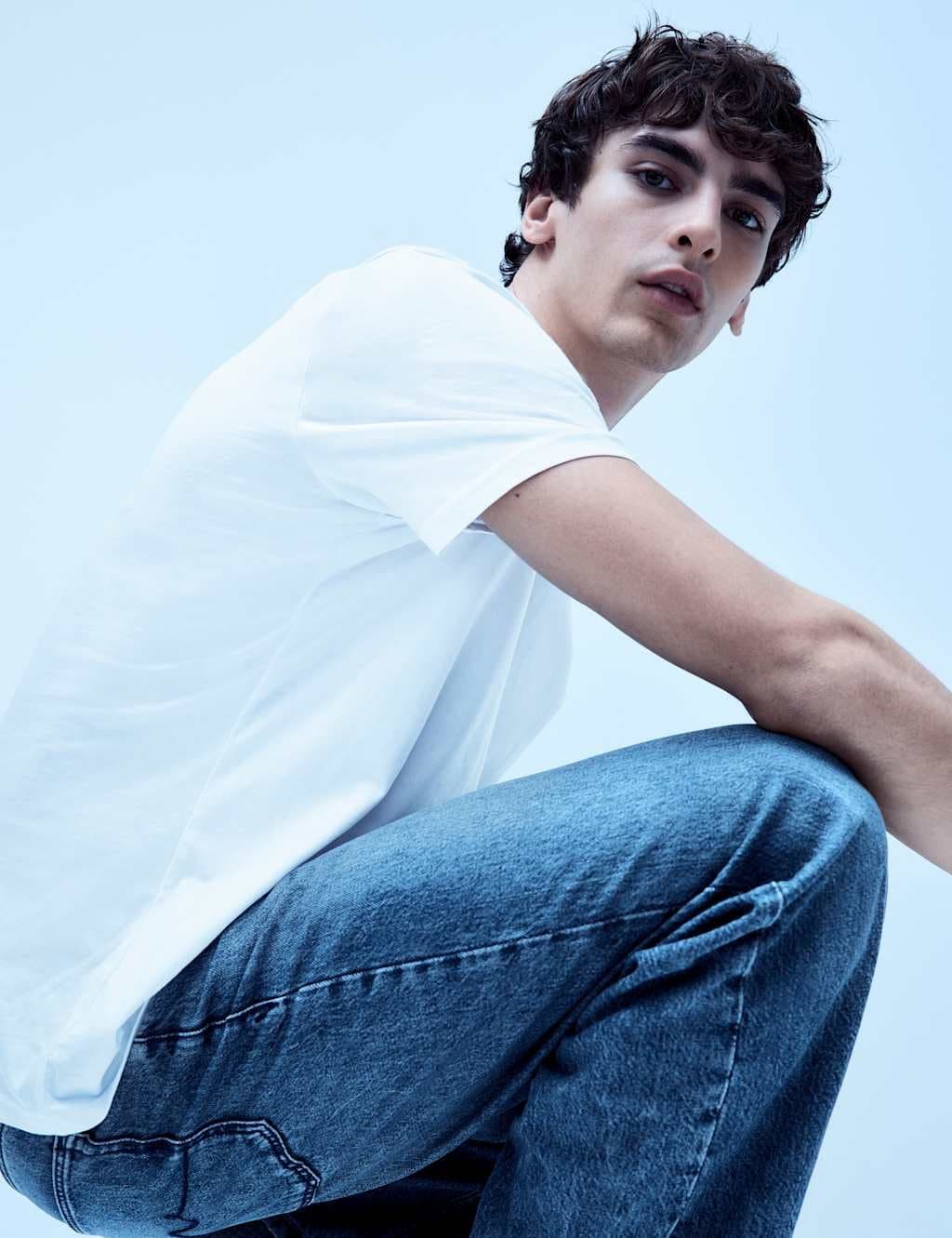 Marks & Spencer M&S Regular Fit Crew Neck T-Shirt in White