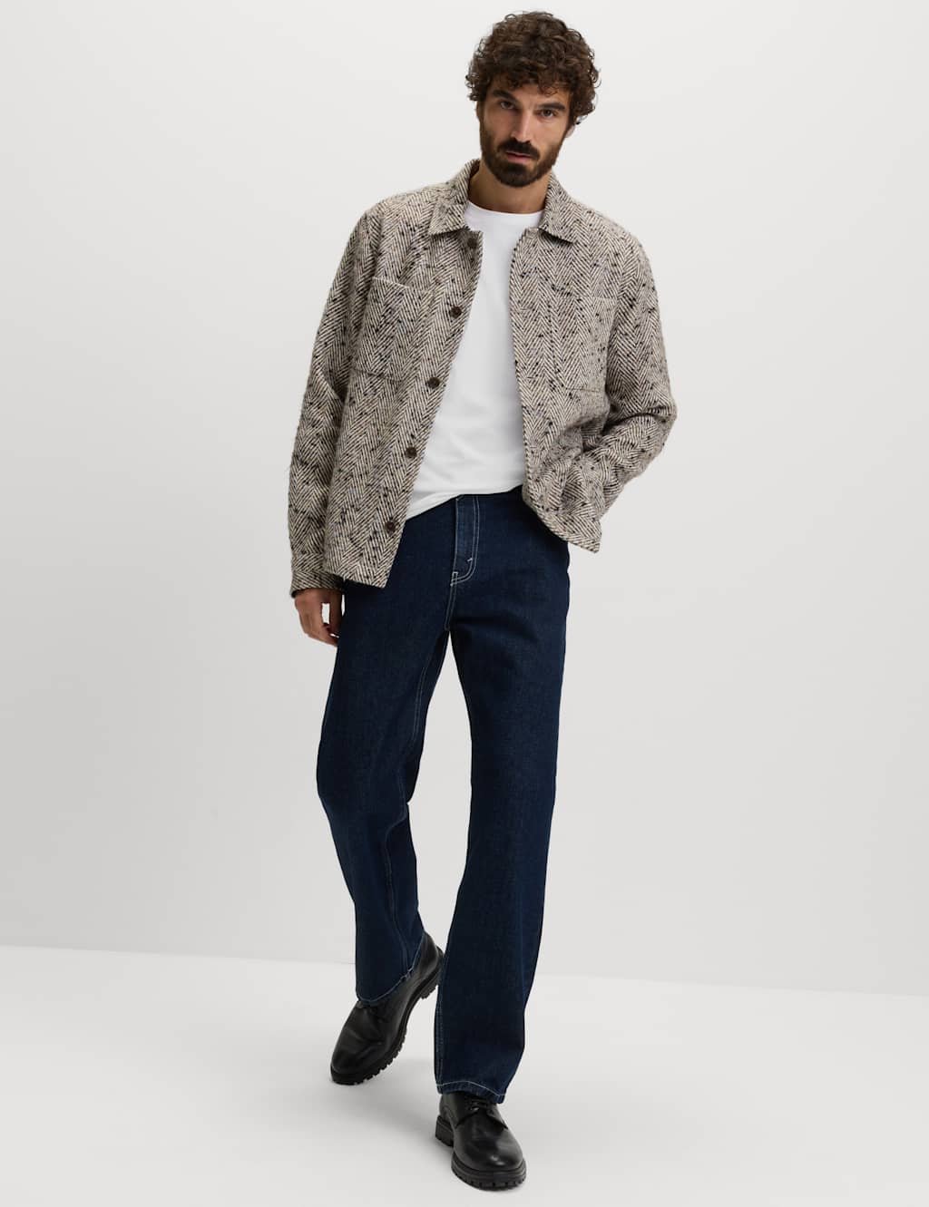 Marks & Spencer M&S Regular Fit Pure Cotton Crew Neck T-Shirt White - 3