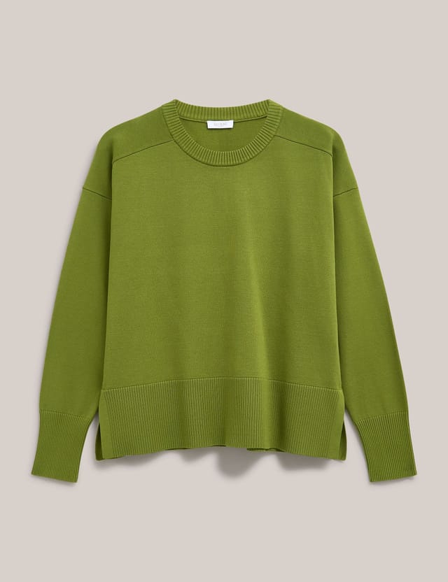 Hobbs London Hobbs London Women's Marsha Crew Neck Jumper in Green - 2