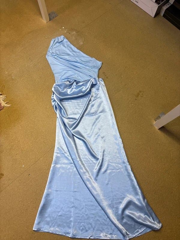 ASOS One shoulder dress uk 14 pale blue