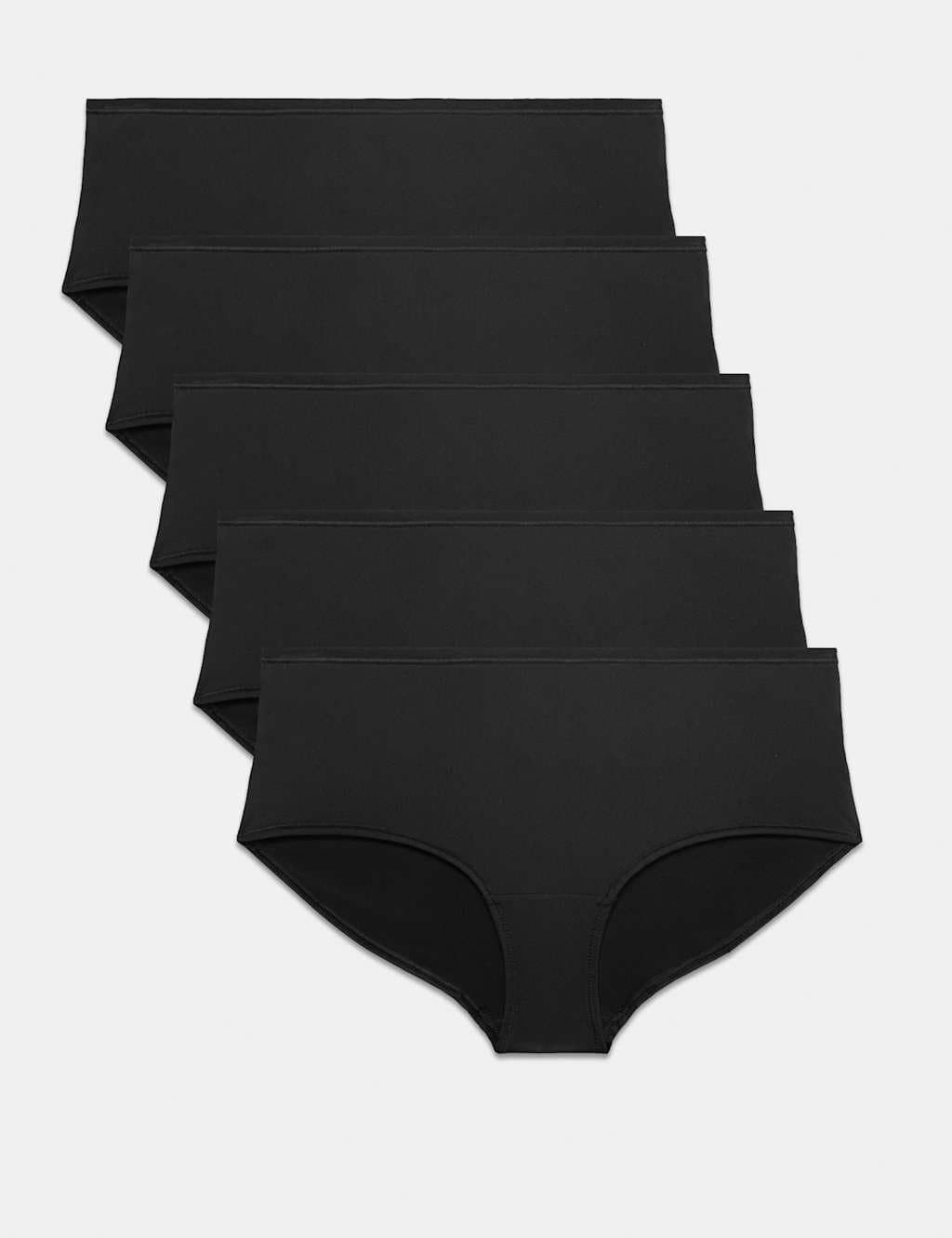 Marks & Spencer M&S 5pk Microfibre Low Rise Shorts Black