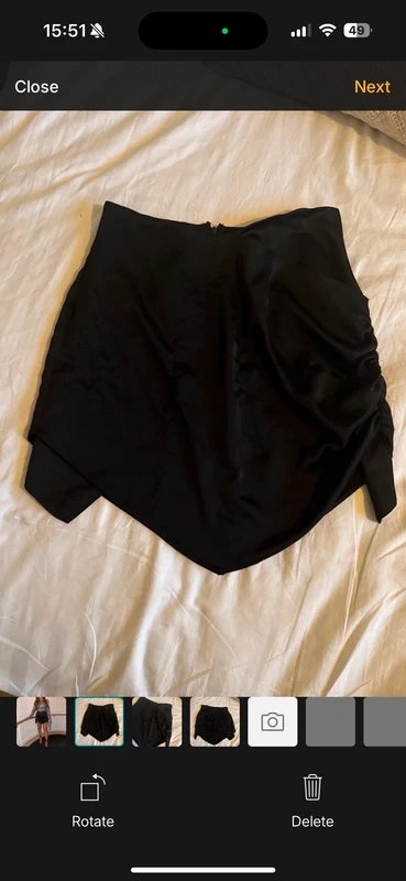 ASOS Satin black mini skirt - 1