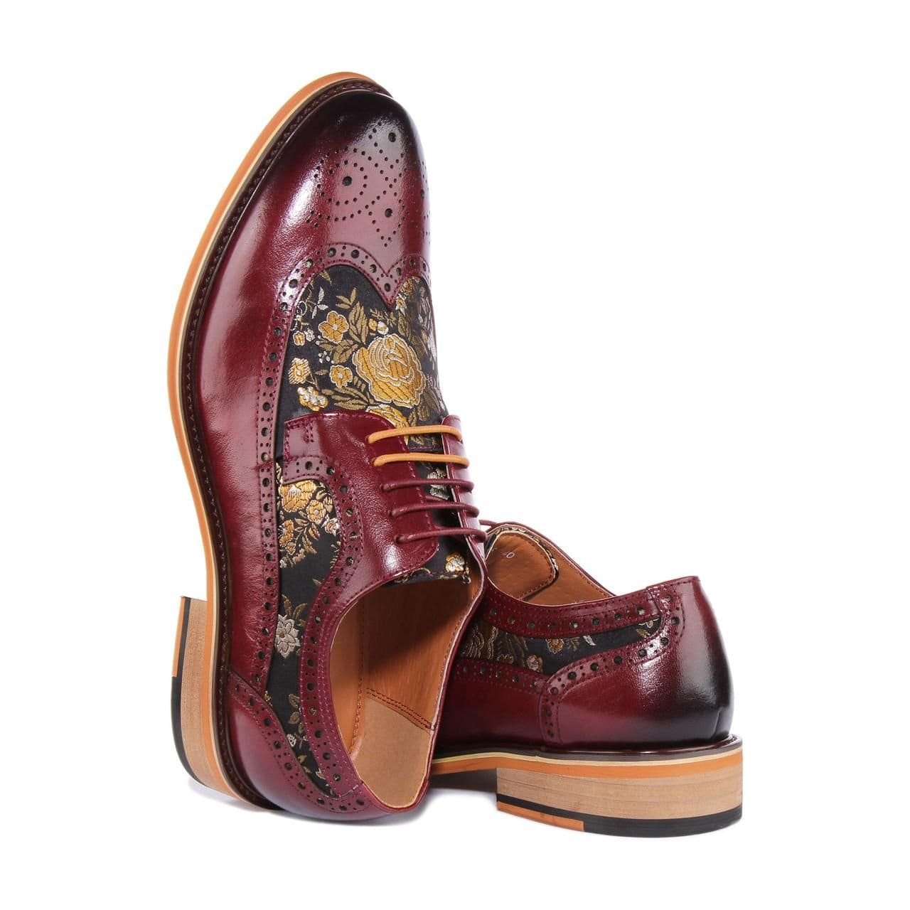 JUSTINREESS ENGLAND JUSTINREESS ENGLAND Men's 'Ross' Leather Shoes in Wine - 4