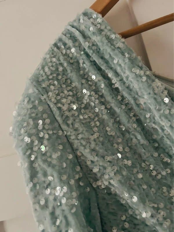 ASOS ASOS Luxe sequin skater dress with ornate bow detail