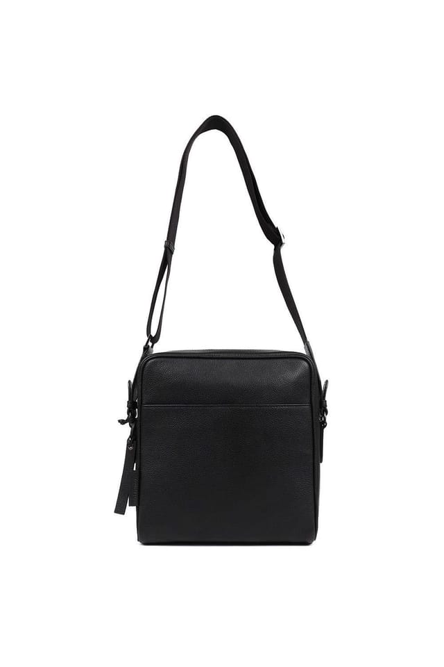 Jones Bootmaker Jones Bootmaker Men's Vincent Leather Shoulder Bag in Black - 2