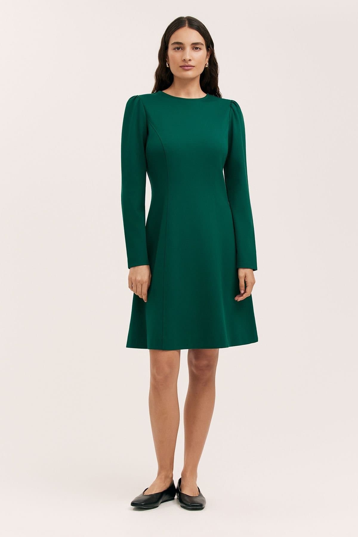 Finery London Finery London Women's Eva Ponte Jersey Dress in Bottle Green