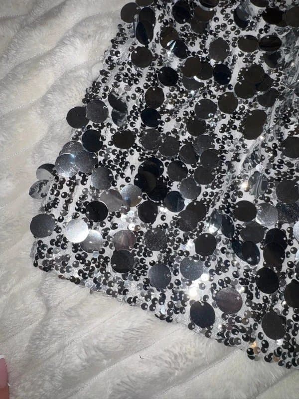 Shein Silver sequin mini skirt