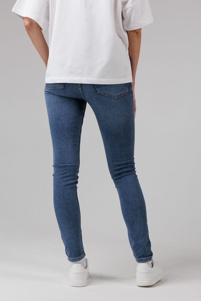 French Connection French Connection Women's Cotton Blend Stretch High Rise Skinny Denim Jeans in Blue - 2