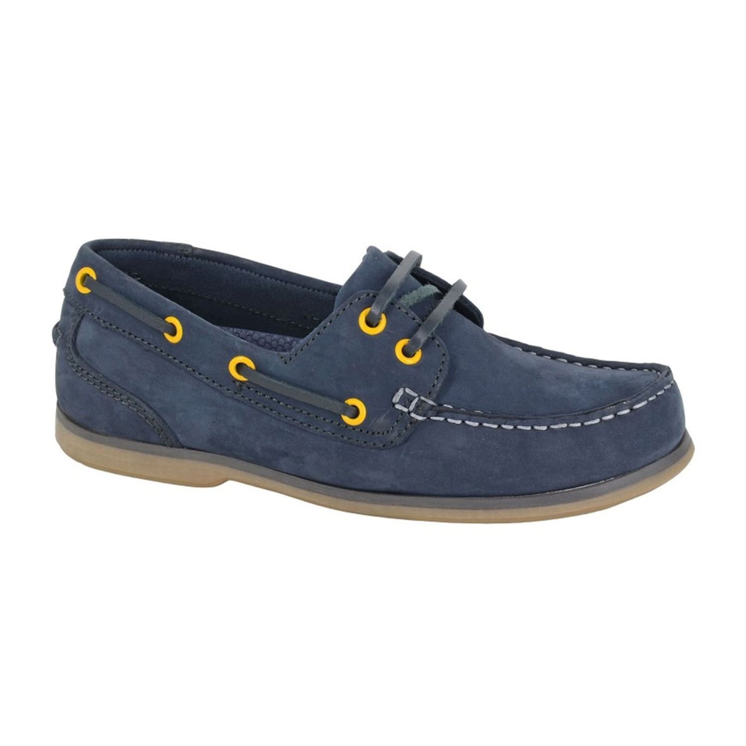Rdek Rdek Women's Leather Boat Shoes in Navy - 1