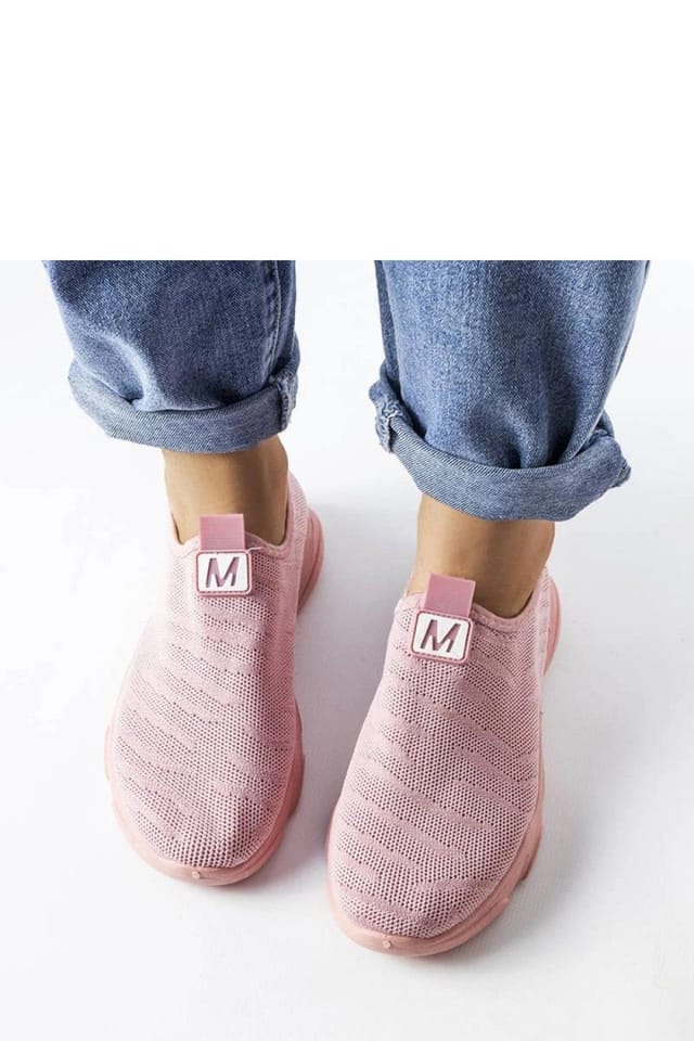 Love Lace Love Lace Women's Sport Shoes Summer Fabric Slip On Low Height Pink Rubber Sole - 3