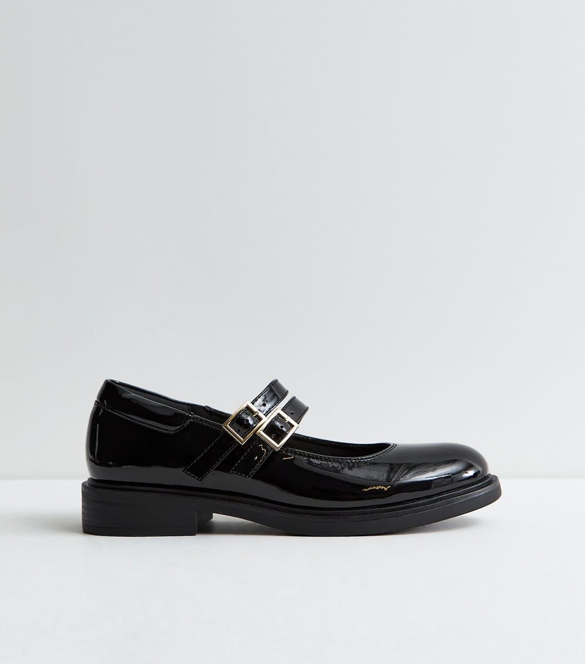 New Look New Look Black Patent Faux Leather Mary Jane Flats