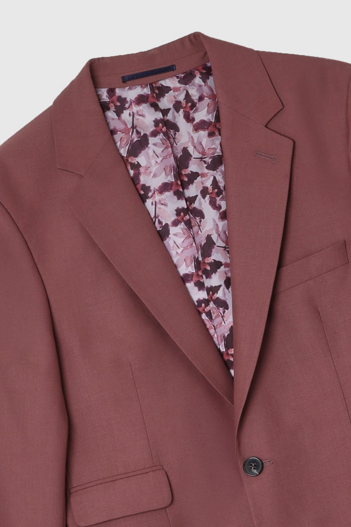 Burton Burton Men's Dark Pink Slim Fit Suit Jacket - 2