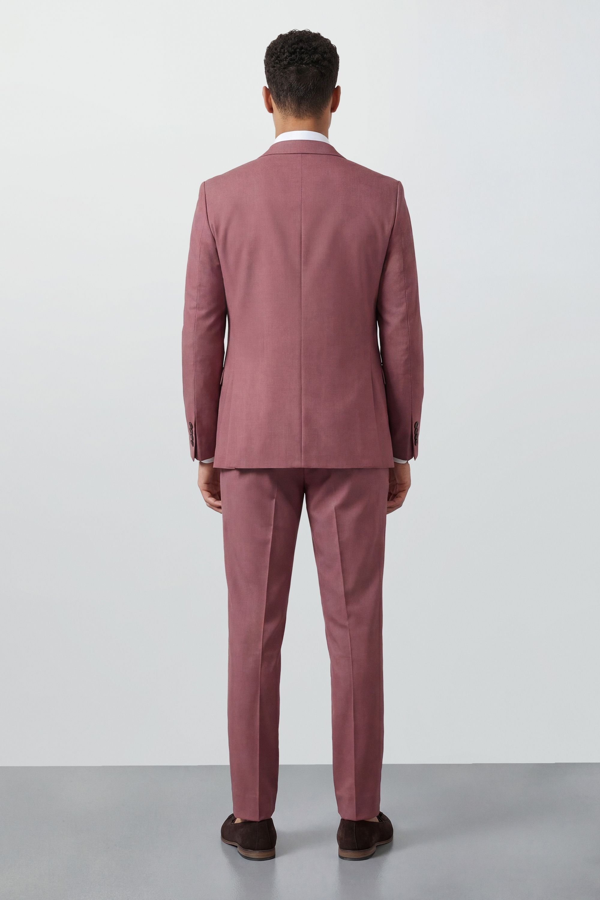 Burton Burton Men's Dark Pink Slim Fit Suit Jacket - 4