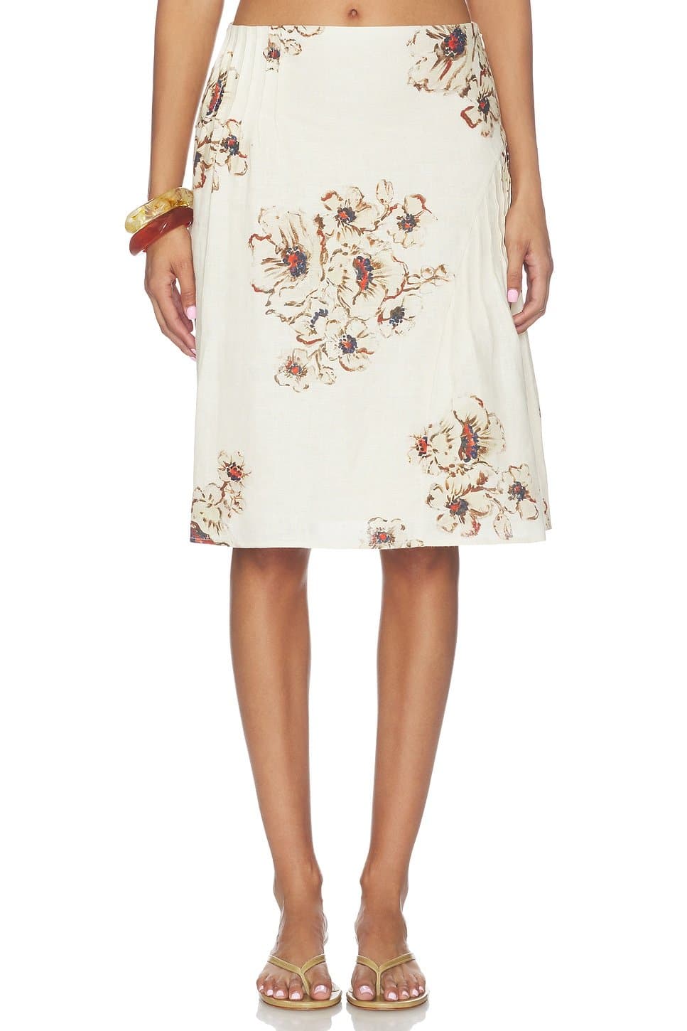 revolve Revolve Floral Print Midi Skirt