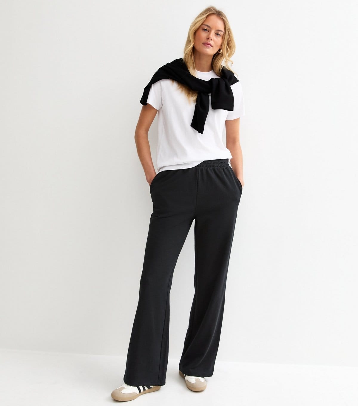 New Look Tall Black Wide Leg Joggers