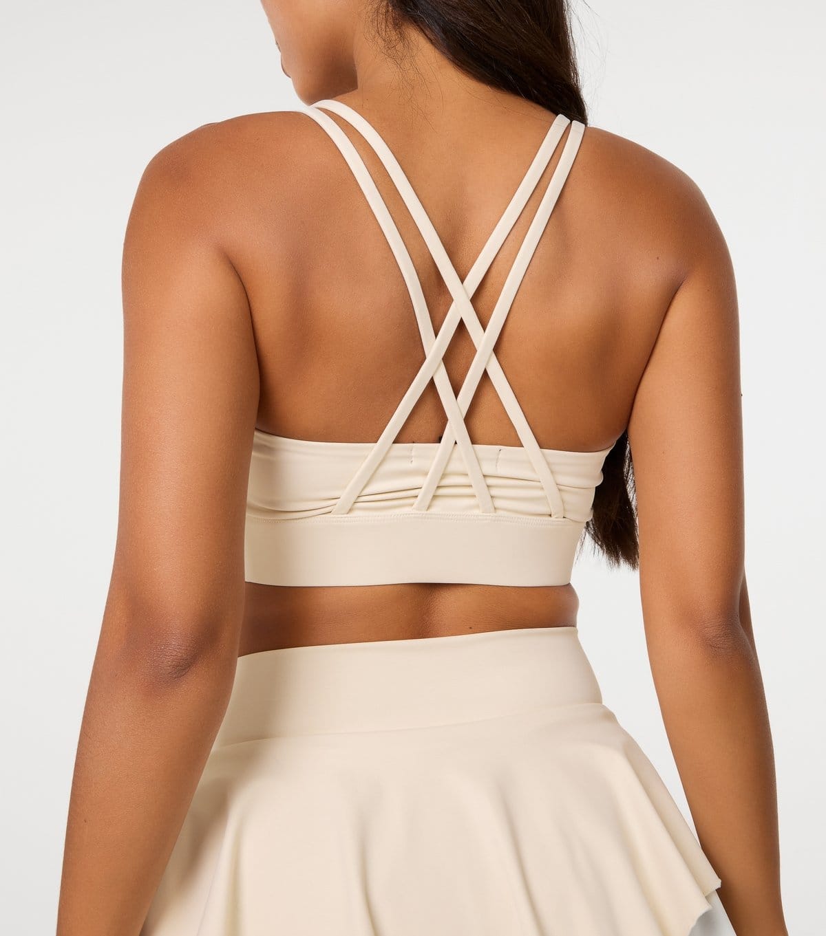 Pink Vanilla Women's Stone Cross Back Active Crop Top Pink Vanilla New Look - 4
