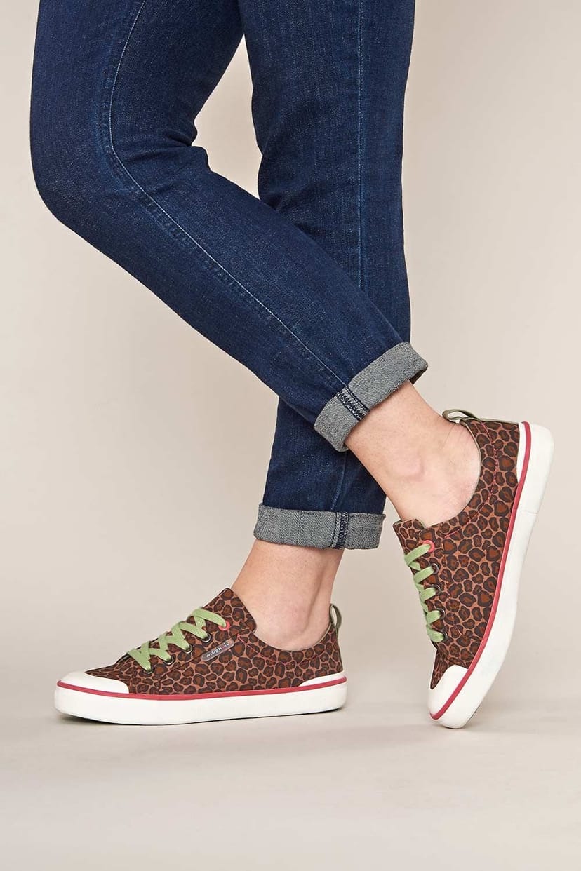 Moshulu Moshulu Women's 'Mousehall' Comfortable Lace Up Trainers in Tan - 1