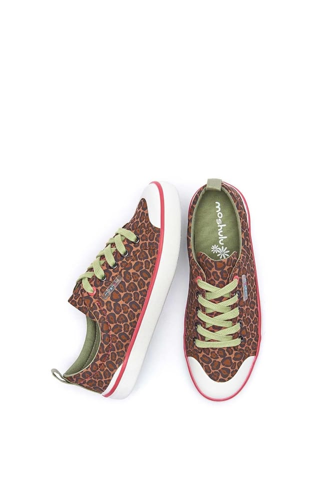 Moshulu Moshulu Women's 'Mousehall' Comfortable Lace Up Trainers in Tan - 2