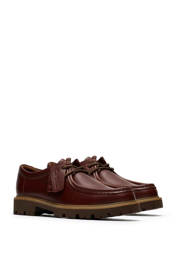 Clarks Clarks Men's Cleyhill Seam Leather Lace-Up Shoe Brown in Tan - 2