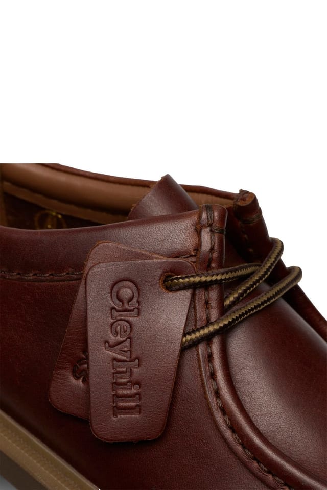 Clarks Clarks Men's Cleyhill Seam Leather Lace-Up Shoe Brown in Tan - 3