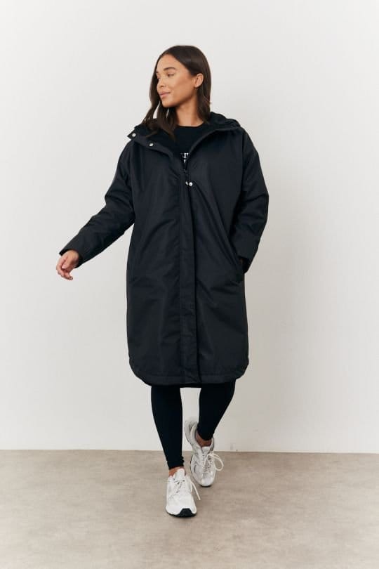In The Style In The Style Women's Black Borg Lined Robe Coat - 2