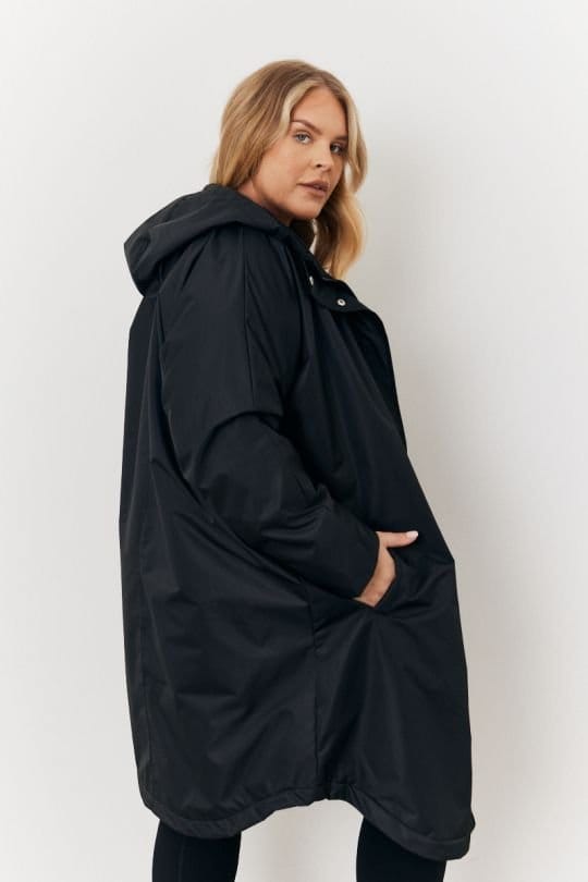 In The Style In The Style Women's Black Borg Lined Robe Coat - 4